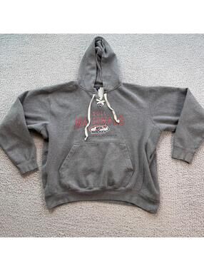 USA Hockey 2011 Nationals Rochester Michigan Lace Up Hoodie Gray Pullover M